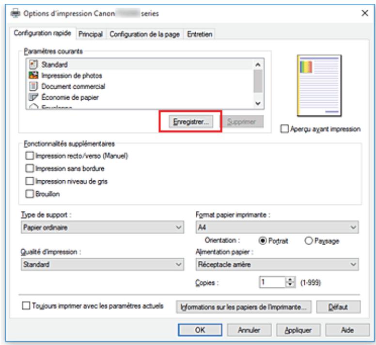 CANON PIXMA TS3350 - Enregistrement d'un profil d'impression - 1