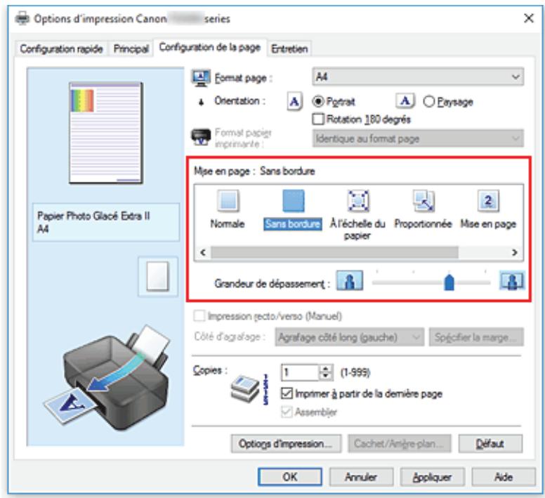 CANON PIXMA TS3350 - Définition d'une impression sans bordure - 1