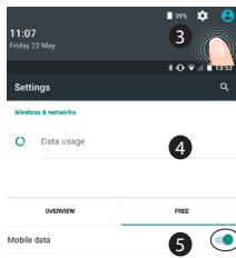 ARCHOS OXYGEN 63 - Activer/désactiver les données mobiles - 1