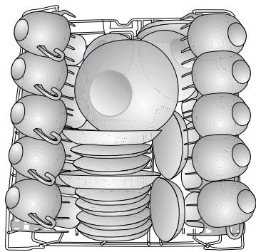 BEKO TDFN15200 - Exemples de disposition de la vaisselle - 2