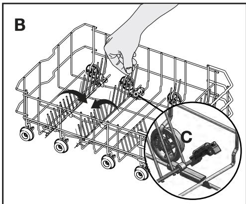 BEKO TDFN15200 - Tiges du panier inférieur rétractables (2 & 4 pieces) (varie selon le modele) - 3