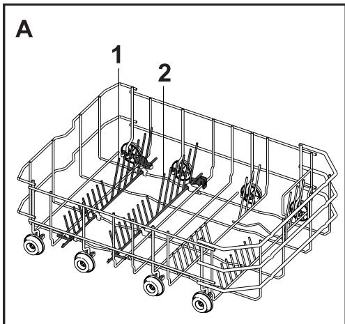 BEKO TDFN15200 - Tiges du panier inférieur rétractables (2 & 4 pieces) (varie selon le modele) - 1