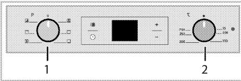 BEKO BIE22300XC - Sélection d'une température et d'un mode de fonctionnement. - 1