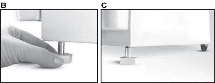 CANDY FCS201N - Roues ajustables et roues - 2