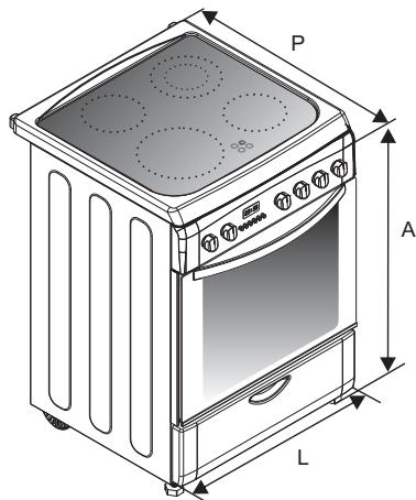 CANDY FCS201N - DIMENSIONI DELL'ELETTRODOMESTICO - 1