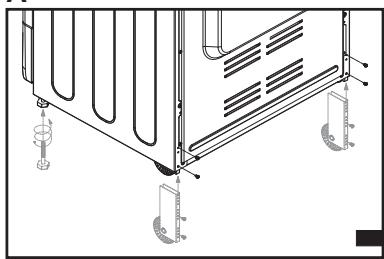 CANDY FCS201N - Piedini e ruote regolabili - 1