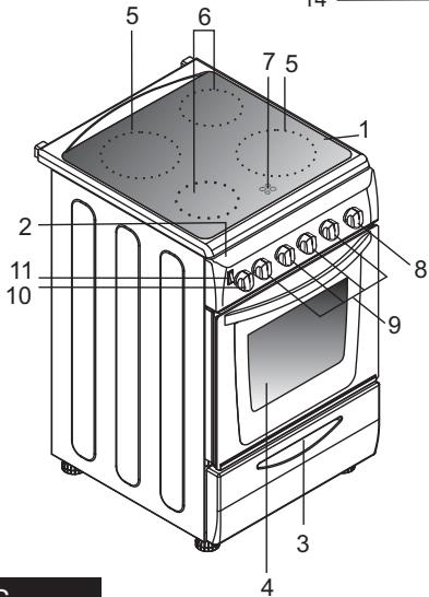 CANDY FCS201N - COCINA 60 X 60 - 2