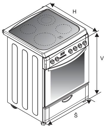 CANDY FCS201N - ROZMÉRY SPOTREBICE - 1