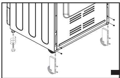 CANDY FCS201N - Ruedas y patas ajustables - 1