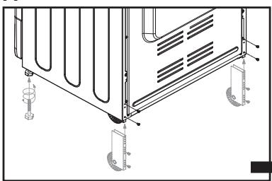 CANDY FCS201N - Hohenverstellbare Füße und Räder - 1
