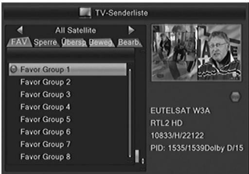 XORO SAT100488 - Favoritelisten anlagen - 1