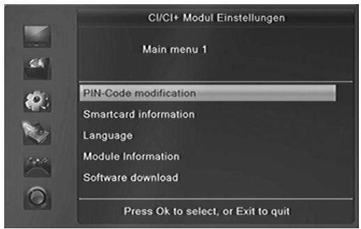XORO SAT100488 - CI/CI+ Modul Einstellungen - 2