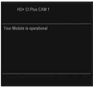 HD+ CI Plus CAM 1 Your Module is operational