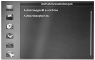 Aufnahmeeinstellungen Aufnahmegerlit einrichten Aufnahmeoptionen