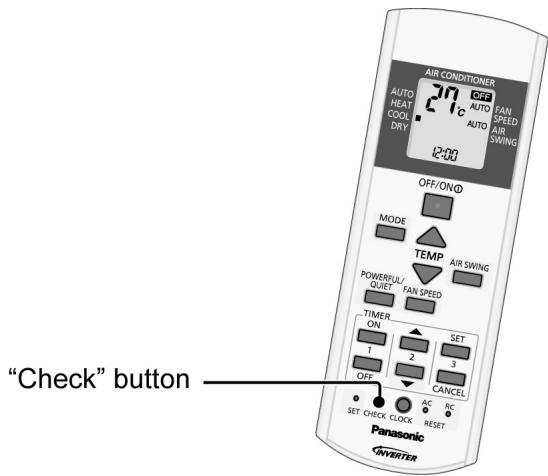 PANASONIC AQUAREA HT MHF (WH-MHF09G3E5) - AQUAREA HT MHF (WH-MHF12G6E5) - To Display Memorized Error Code (Protective Operation) - 1