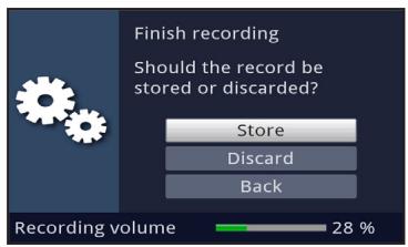 TECHNISAT DIGIT S3 HD - Ending recording manually - 1