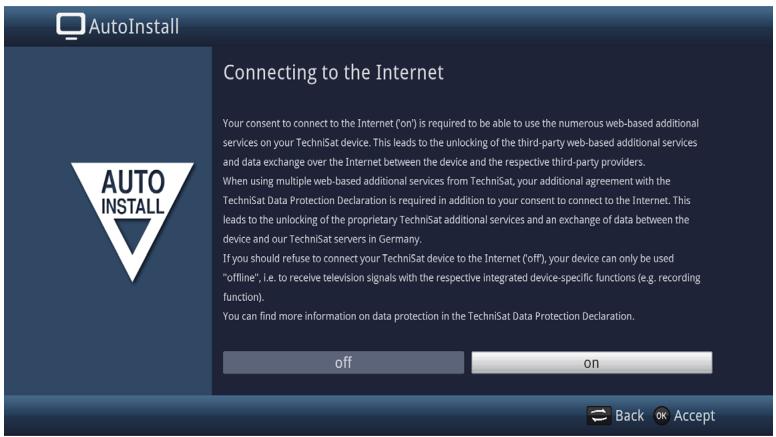 TECHNISAT DIGIT S3 HD - Connecting to the Internet / Data Protection Declaration - 1