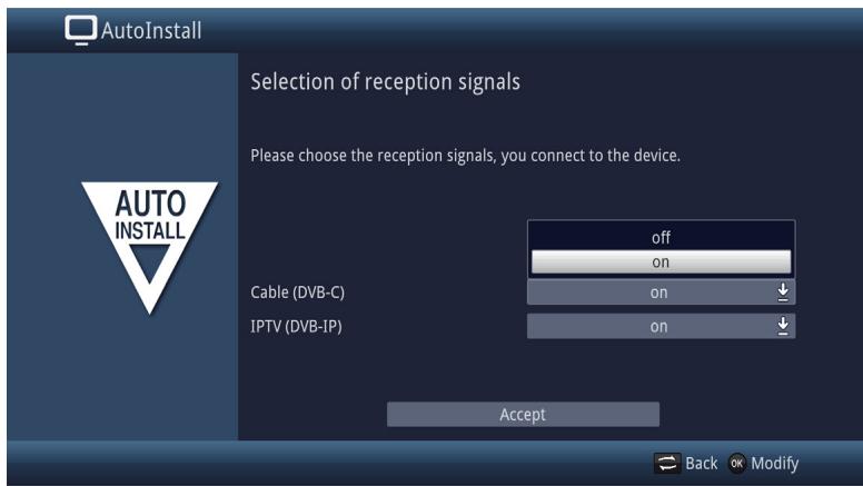 TECHNISAT DIGIT S3 HD - Selecting reception signals - 1