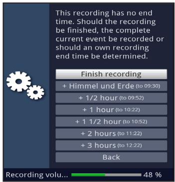 TECHNISAT DIGIT S3 HD - Finish recording automatically - 1