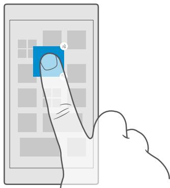 MICROSOFT LUMIA 930 - Appuyer longuement sur un élément pour le faire glisser - 1