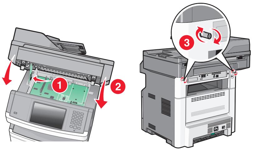 LEXMARK MS415DN - Installation d'une carte de télécopie - 8