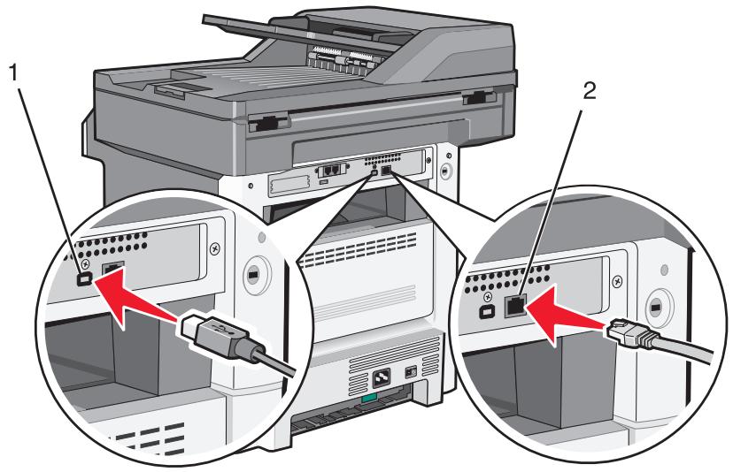 LEXMARK MS415DN - Connexion des cables - 1