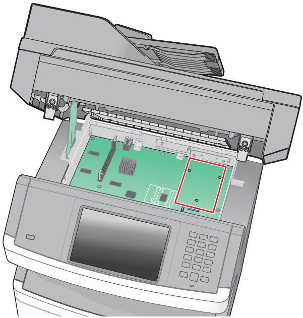 LEXMARK X466 - Installation d'un port ISP (internal solutions port) - 4