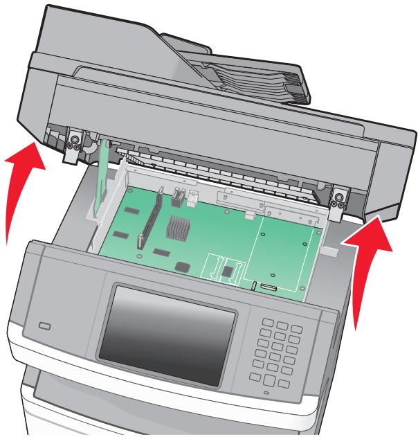 LEXMARK X466 - Accès à la carte logique pour l'installation des options internes - 3
