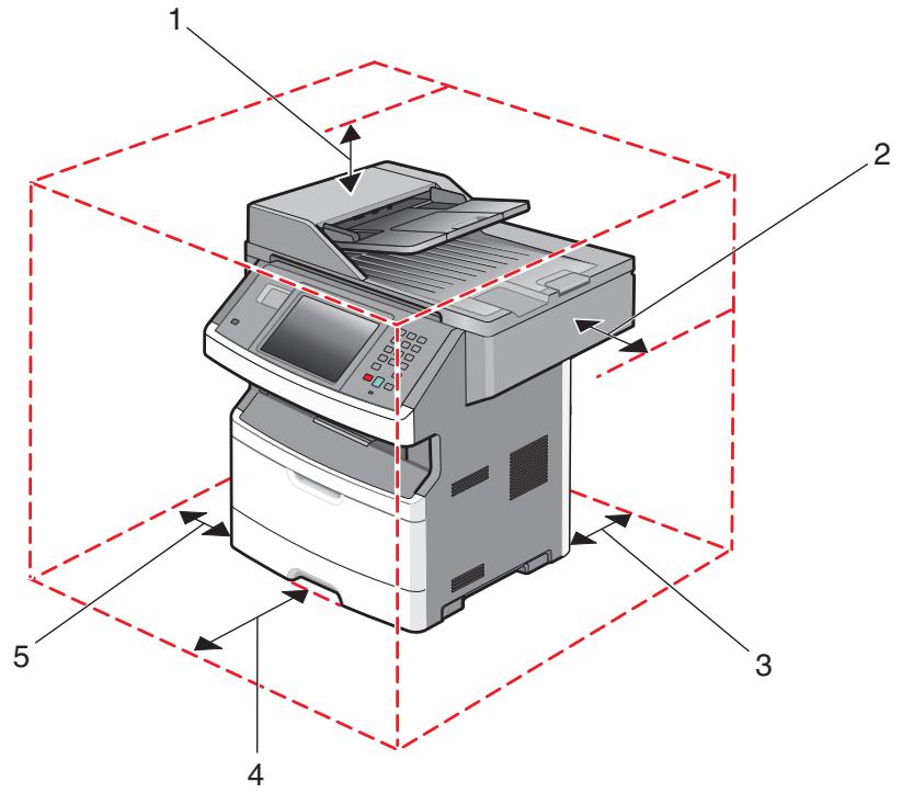 LEXMARK X466 - Sélection d'un emplacement pour l'imprimante - 1