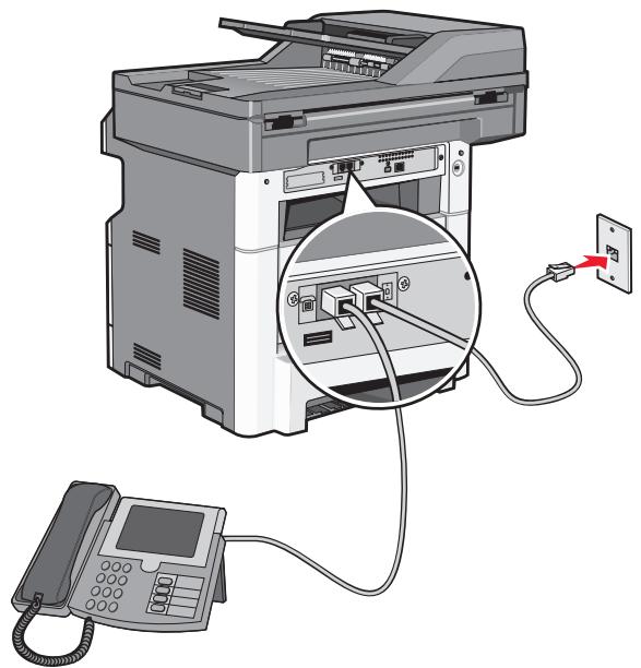 LEXMARK X466 - Connexion d'une imprimante et d'un téléphone ou d'un répondeur à la même ligne téléphonique - 5