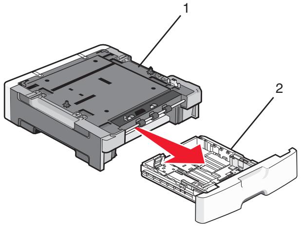 LEXMARK X466 - Installation d'un bac 250 ou 550 feuilles - 2