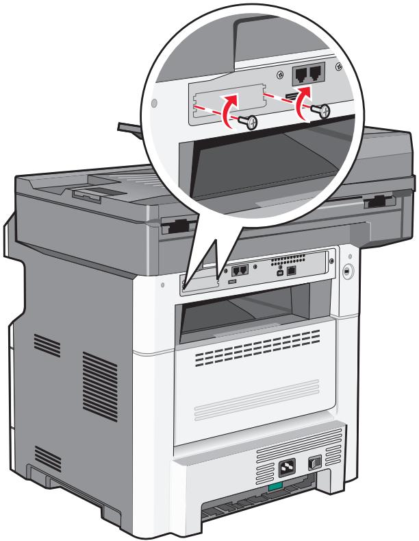 LEXMARK X466 - Installation d'un port ISP (internal solutions port) - 14