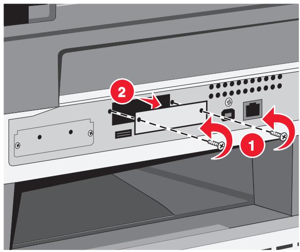 LEXMARK X466 - Installation d'une carte de télécopie - 4