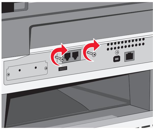 LEXMARK X466 - Installation d'une carte de télécopie - 6