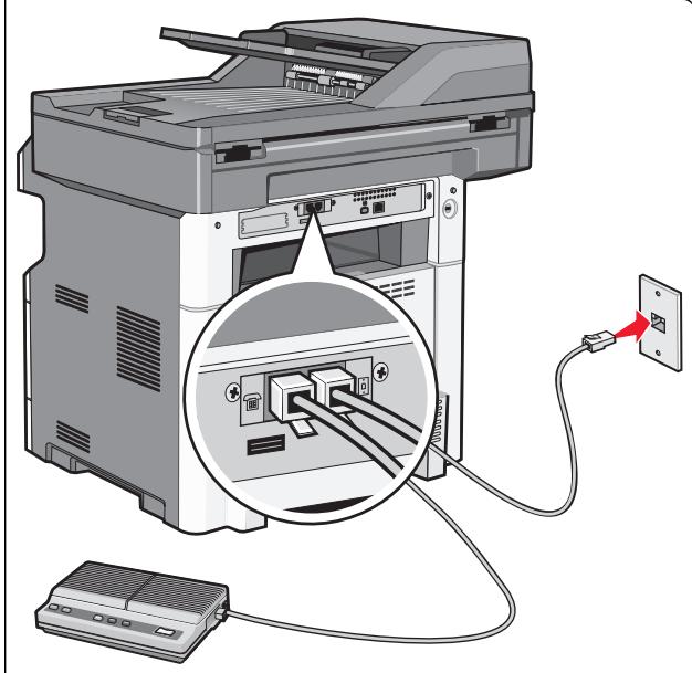 LEXMARK X466 - Connexion d'une imprimante et d'un téléphone ou d'un répondeur à la même ligne téléphonique - 3