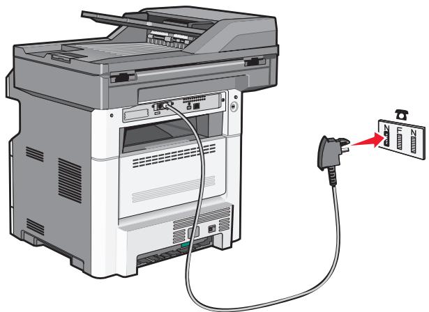 LEXMARK X466 - Raccordement à une prise téléphonique murale en allemagne - 2