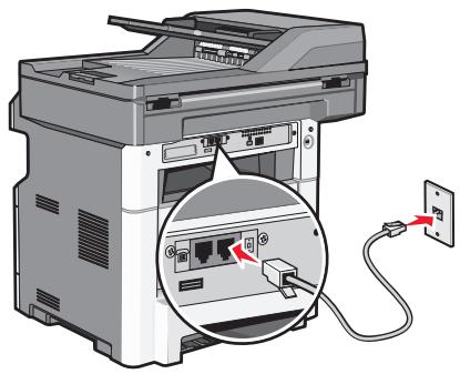 LEXMARK X466 - Connexion d'une imprimante et d'un téléphone ou d'un répondeur à la même ligne téléphonique - 1