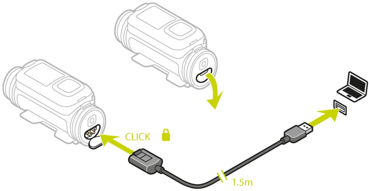 TOMTOM BANDIT - Charging the TomTom Bandit using the optional power cable - 1