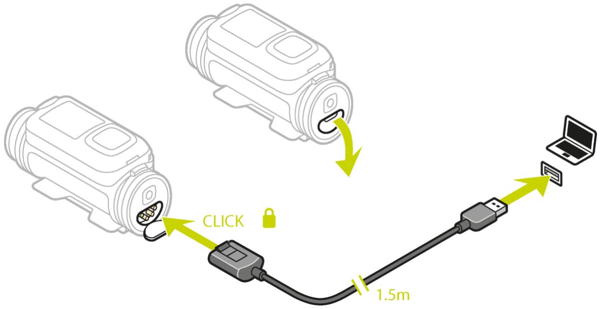 TOMTOM BANDIT - Charging the TomTom Bandit using the optional power cable - 1