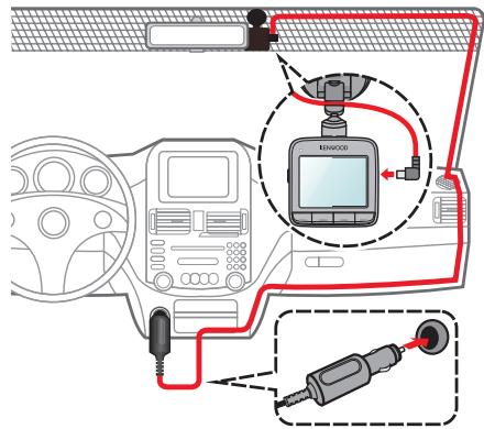 KENWOOD KCA-DR300 - Using your recorder in a vehicle - 3