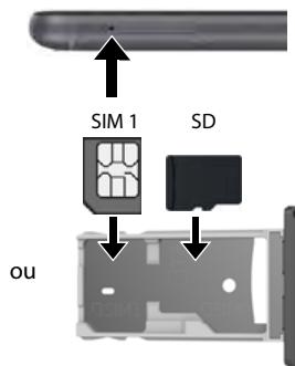 GIGASET GS270 + - GS270 - Insérer les cartes SIM et SD - 2