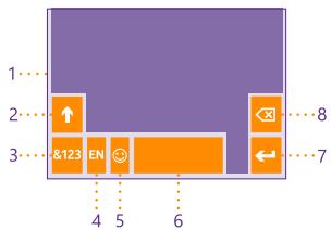 MICROSOFT LUMIA 1020 - Utiliser le clavier virtuel - 1