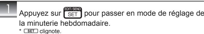 MITSUBISHI MSZ-DM25VA - Vérification du réglage de minuterie hebdomadaire - 1