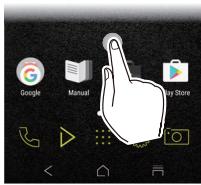 ONKYO GRANBEAT - ■ Adding a widget to the home screen - 1