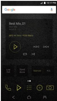 ONKYO GRANBEAT - The home screen - 2