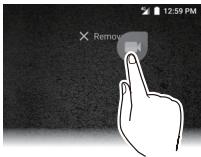 ONKYO GRANBEAT - ■ Deleting shortcuts and widgets - 2