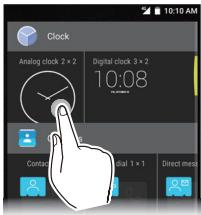 ONKYO GRANBEAT - Long tap the widget you want to add. - 1