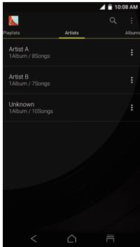 ONKYO GRANBEAT - Tap Music in the home screen. - 2