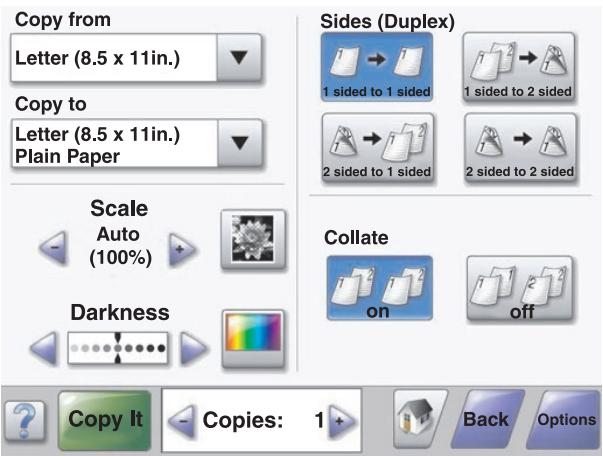 LEXMARK XM1140 - Exemple d'écran tactile - 1