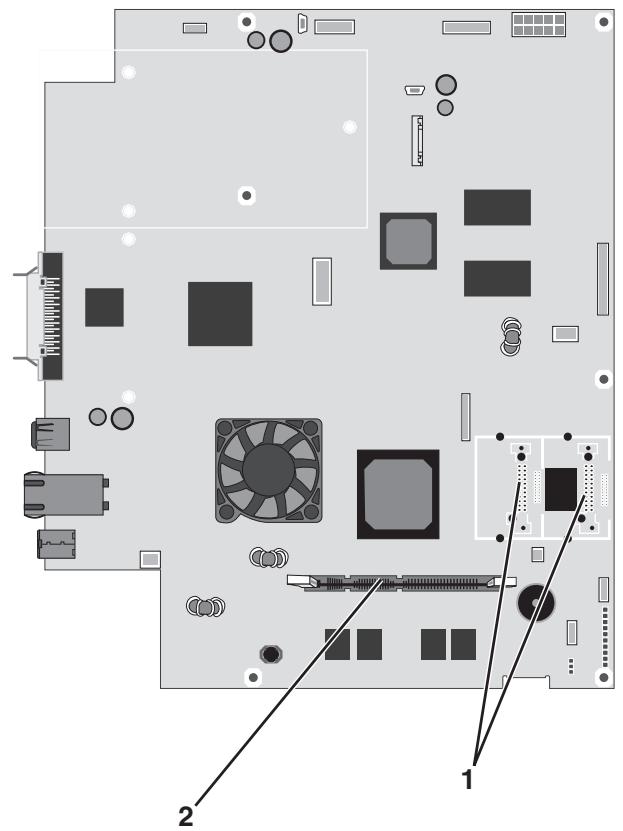 LEXMARK XM1140 - Accès à la carte logique pour l'installation des options internes - 4